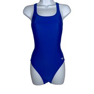 NWT Speedo Pro LT Lined Lightweight Blue One Piece Swimsuit Womens 10 36